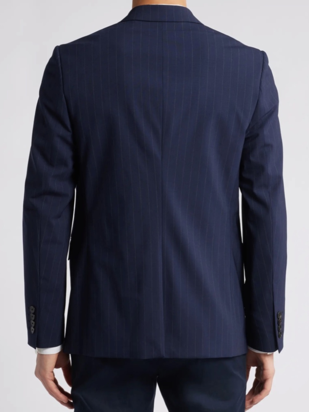 New Theory Chambers Pinstripe Wool Blend Blazer (Size: 38R) - Picture 8 of 12